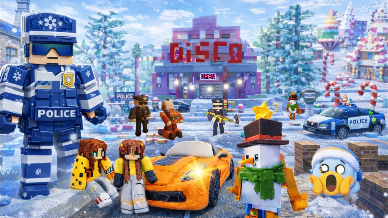 School Party Craft – INSANE New Update! Snow Candy Land & New Snow Police Skin ❄️😱