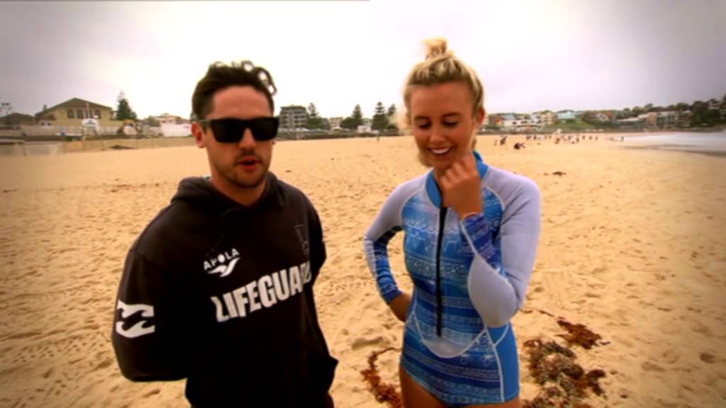 Scott Tweedie and Olivia Phyland Train With The Bondi Rescue Lifeguards.