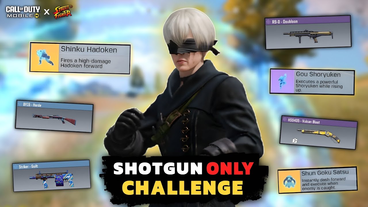 COD MOBILE SHOTGUN ONLY CHALLENGE 🔥 CALL OF DUTY MOBILE X STREETFIGHTER 