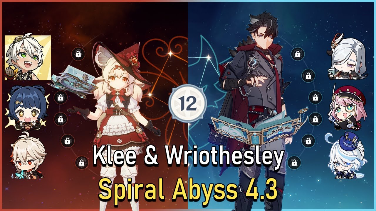 Mono Elements - C0 Klee Mono Pyro & C0 Wriothesley Mono Cryo | Spiral Abyss 4.3
