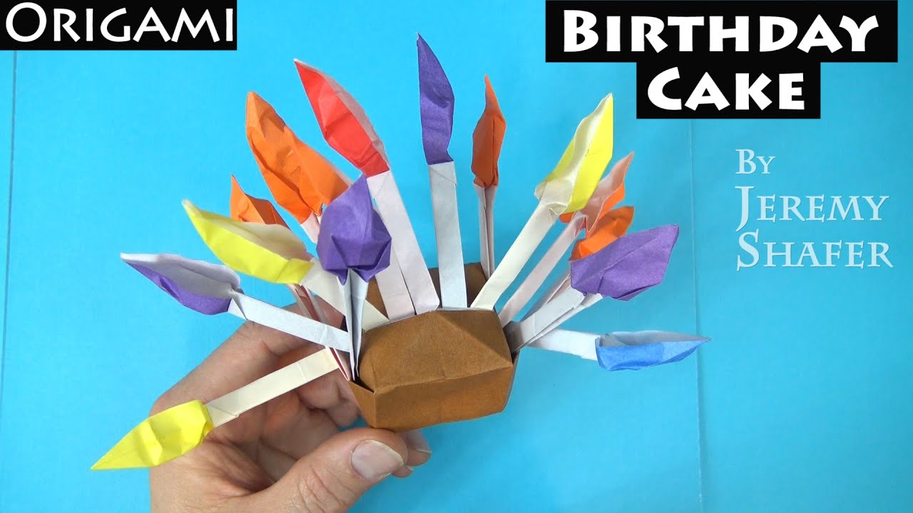 Origami Birthday Cake by Jeremy Shafer