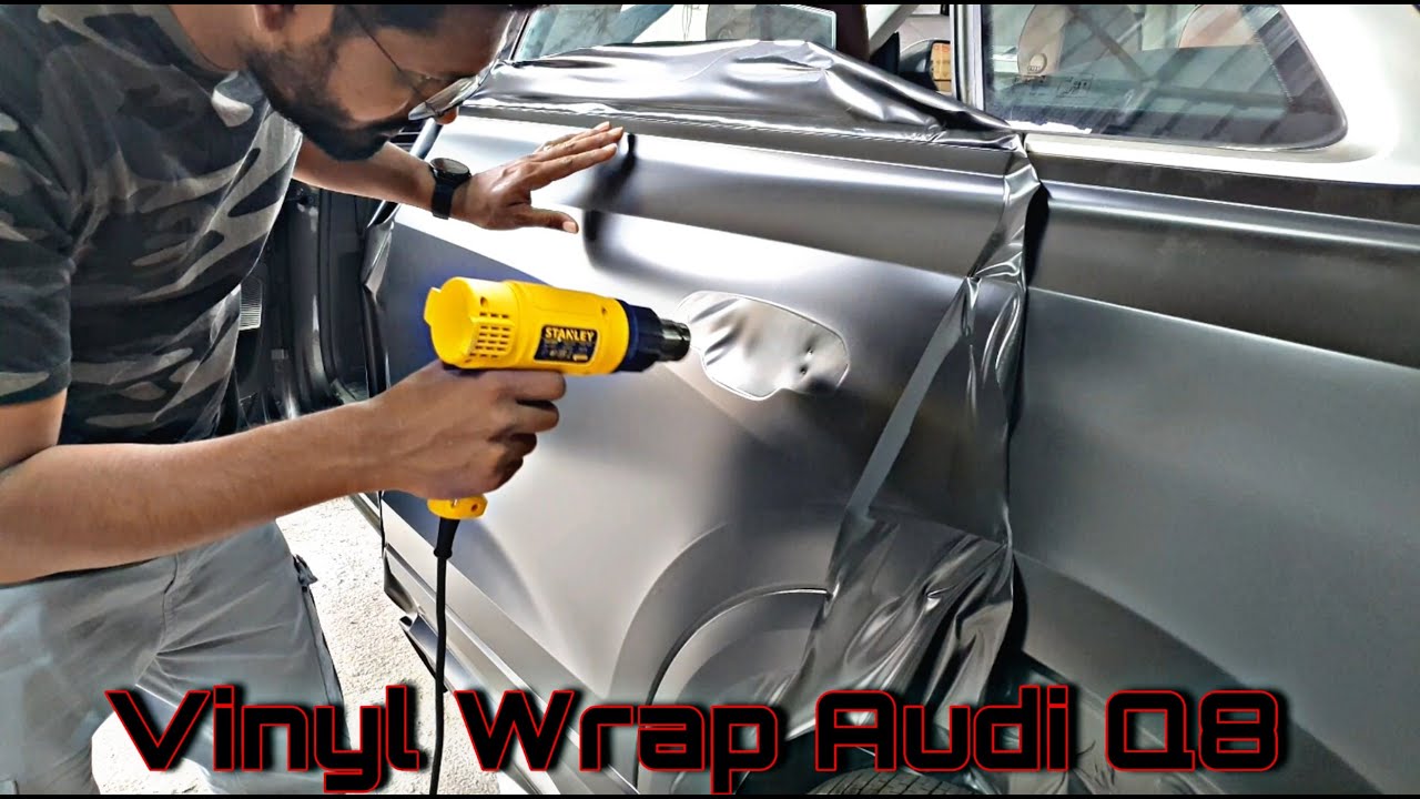 Audi Q8 Satin Black Wrap | Mr Wrap artist | AudiQ8 | Vinyl wrap | Car Wrapping #audi #carwrap #vinyl