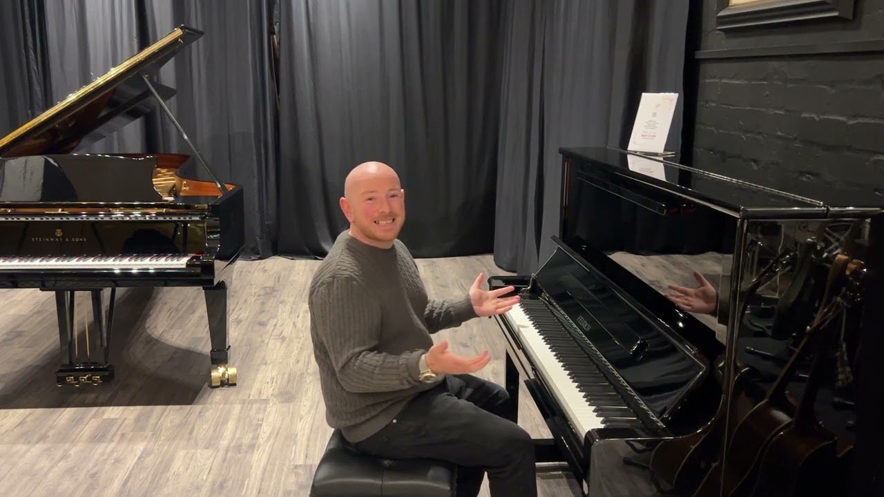 New Feurich 133 Black Upright Piano at Sherwood Phoenix Pianos NOW IN STOCK