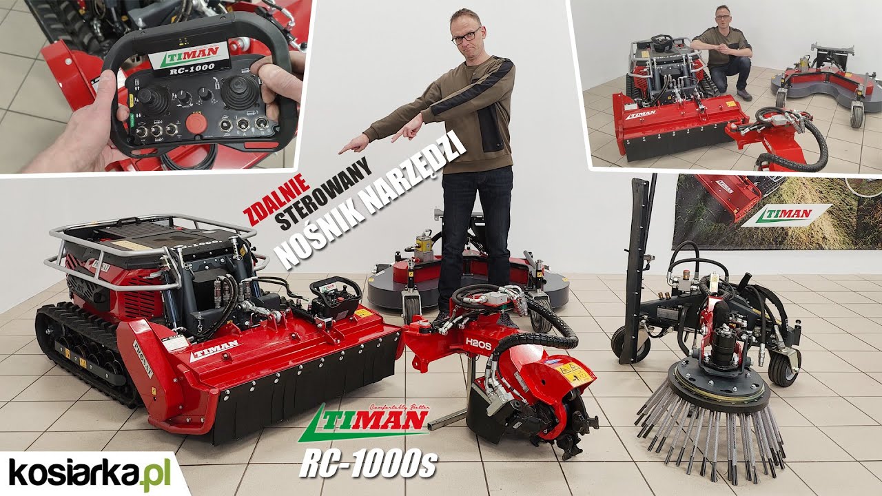 TIMAN RC-1000S — ZDALNIE STEROWANY NOŚNIK NARZĘDZI DLA FIRM KOMUNALNYCH