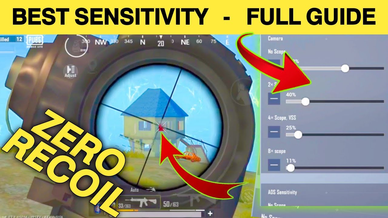 #world 🥰 Best Sensitivity setting Zero Recoil Pubg Mobile Lite | Full Guide New sensitivity settings