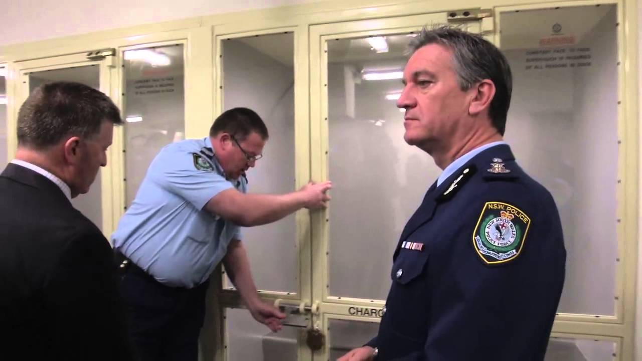 Police unveil new custody complex at Surry Hills Police.