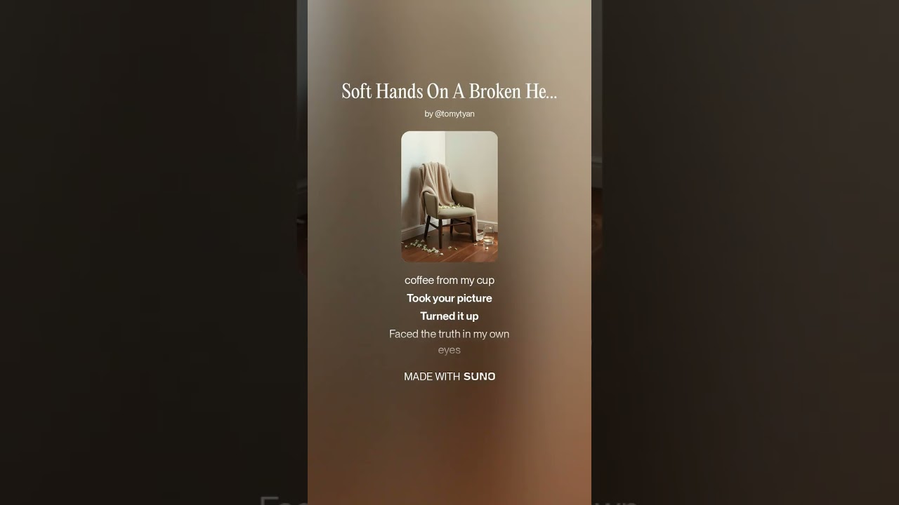 Soft Hands On A Broken Heart(Official Lyric Video) / AI Female Vocal Ballad癒やし、心地よい、AI音楽