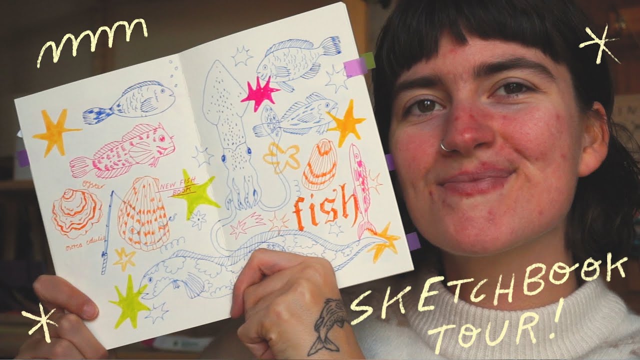 sketchbook tour ✩ i filled this sketchbook in a month!