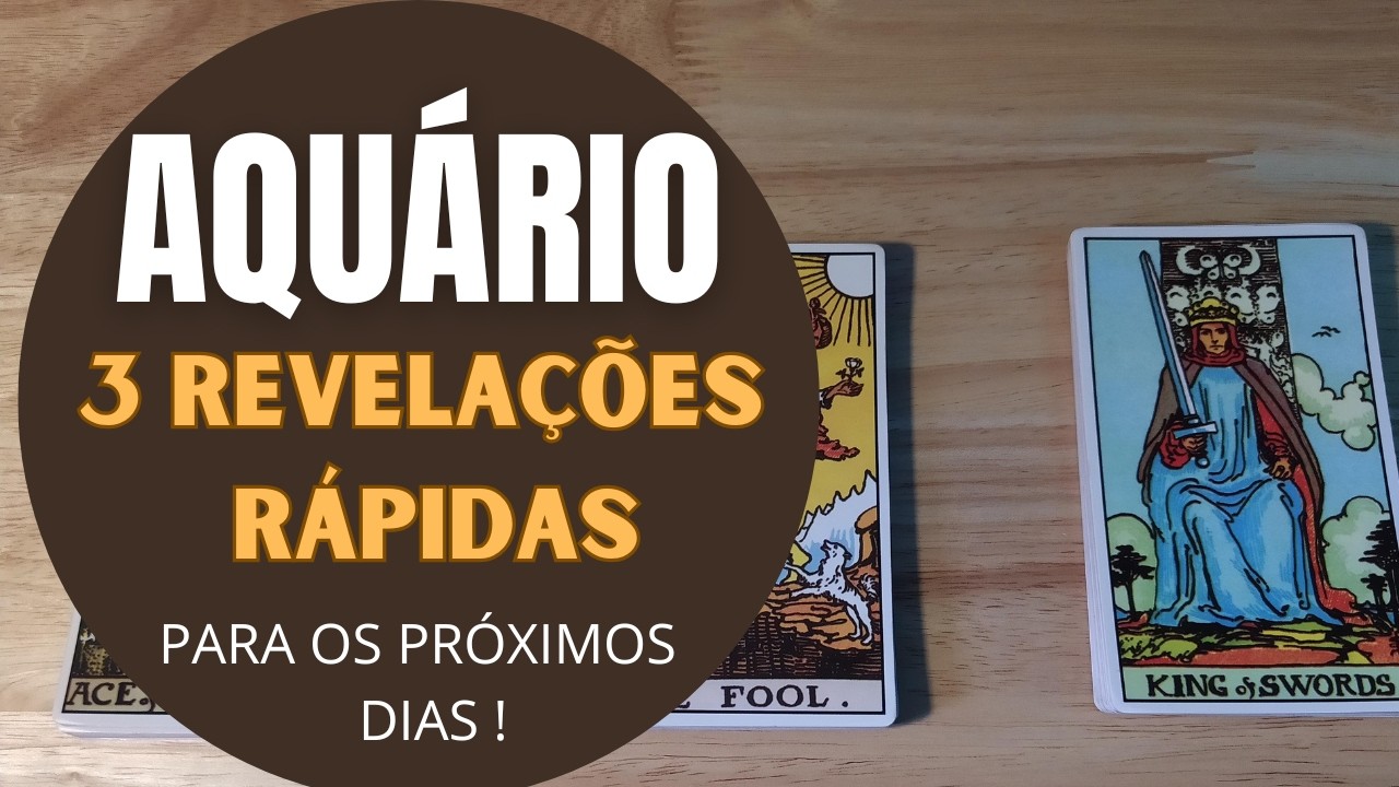 AQUÁRIO♒| 3 REVELAÇÕES (RÁPIDAS) PARA OS PRÓXIMOS DIAS! (HORÓSCOPO DO FDS).