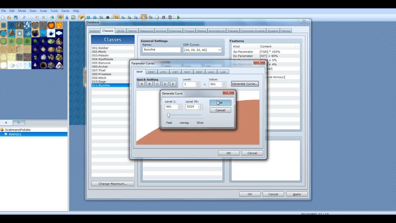RPG Maker VX Ace Tutorials - (SE02 E3) - Parameters and Class Tab