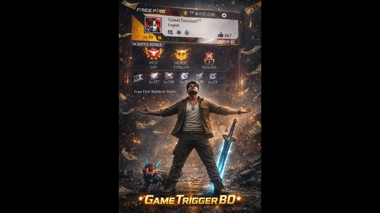 GameTrigger BD Live Stream Free Fire BR/CS Rank