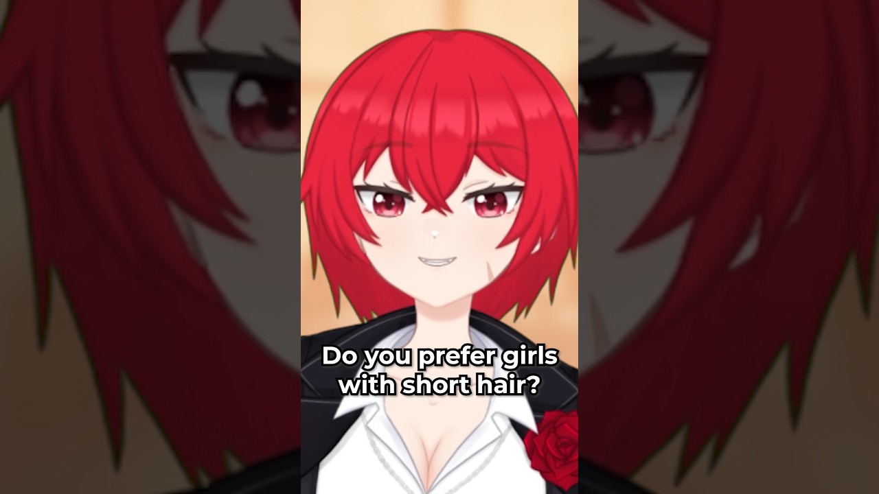 Anime Girl With Short Hair VS Long Hair! Which one do you prefer? #shorts