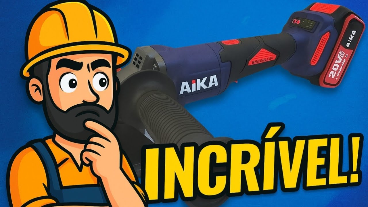 Esmerilhadeira Aika AD G115B Vale a Pena? Teste Real com Bateria 4Ah!