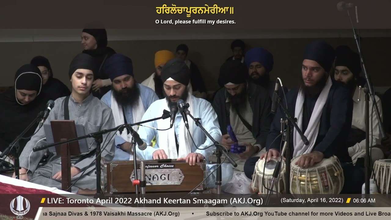 002 Bhai Harman Singh Jee Malaysia - SaturdayAM - Toronto April 2022 Annual Akhand Keertan Smaagam