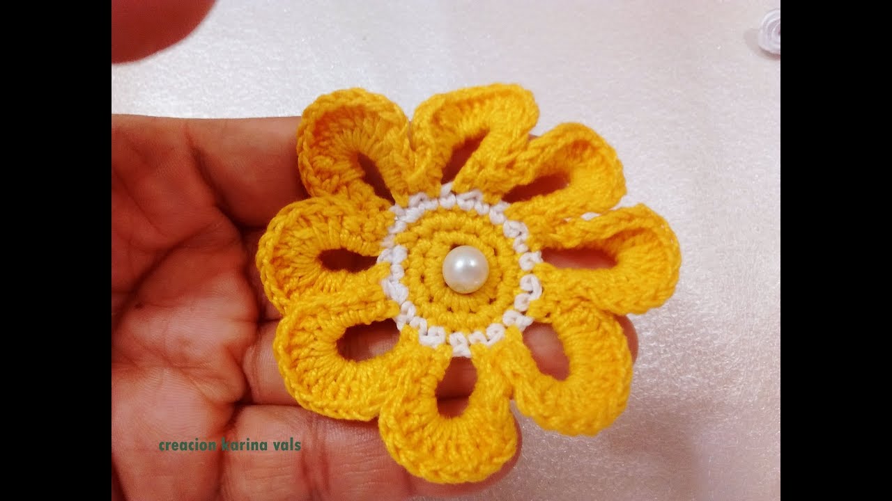 👉 COMO HACER FLOR DE 8 PETALOS A CROCHET 👈