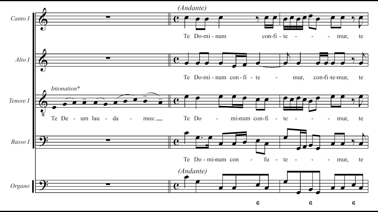 Domenico Scarlatti - Te Deum a 8 (score = Coro I e continuo)