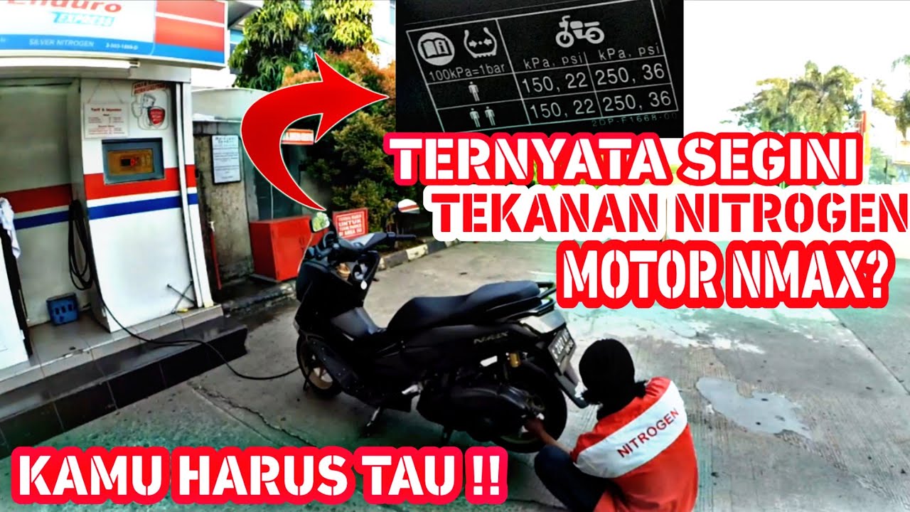 UKURAN TEKANAN NITROGEN MOTOR NMAX || Terbaru2020