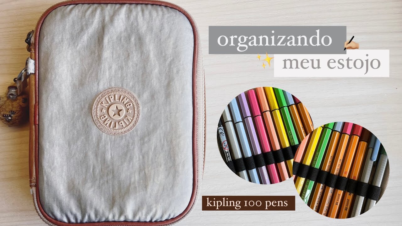 organizando meu estojo da kipling pro segundo semestre de 2024
