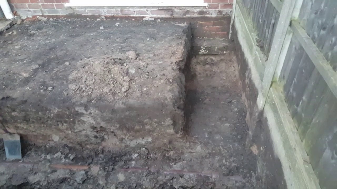 a drain found in a concrete house extension foundation