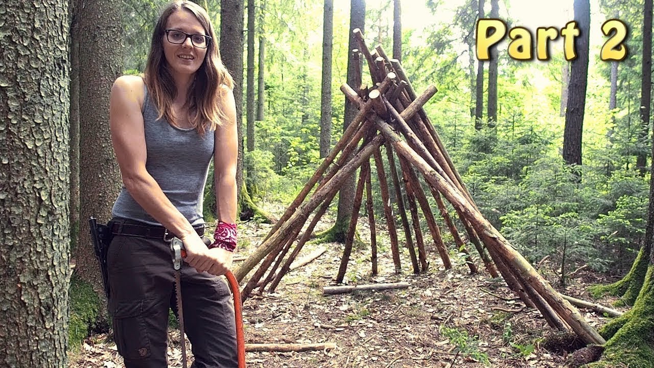 Building A Tepee In The Woods (Part 2) #bushcraft