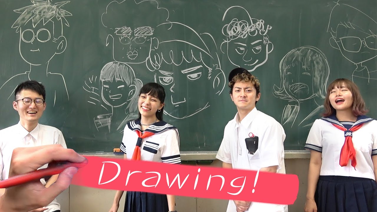 【ボンボン学園】男女で似顔絵アート対決した！