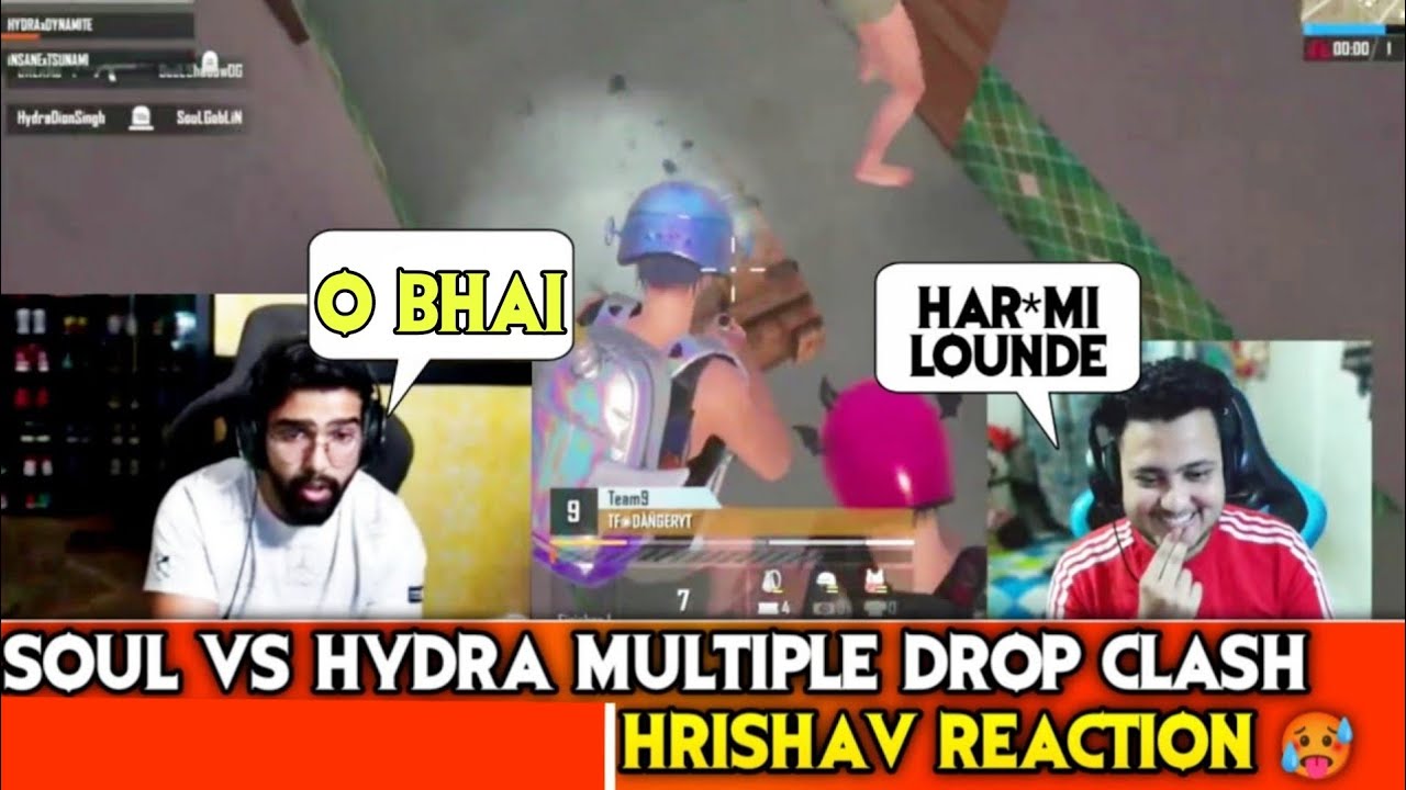 SouL vs Hydra 3Times Drop Clash - Omega Gets Angry H.. Hrishav Reaction🥵🔥
