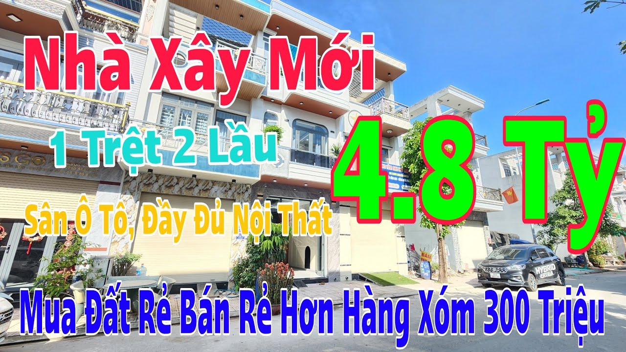 (1235) Nhà Mới Xây Xong, HOÀN CÔNG, Đã Có Nội Thất Đầy Đủ, Gần Ngã Tư Bình Chuẩn