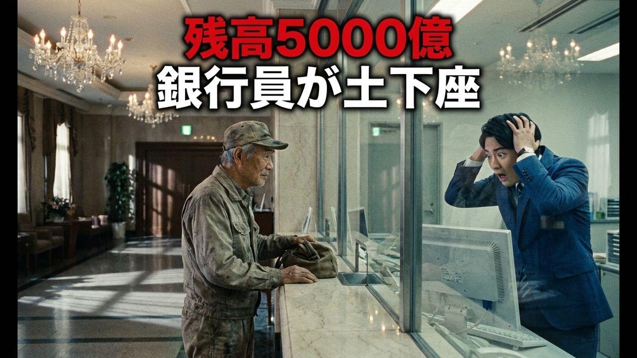 「たかが数万？」作業着の老人を嘲笑した銀行員の末路…残高5000億で形勢逆転！