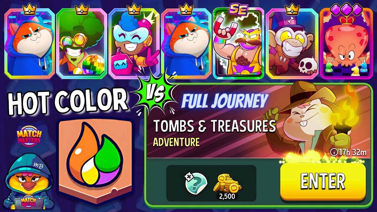 FULL Adventure Tombs & Treasures! Hot Color + Boosted + Sprint | Match Masters
