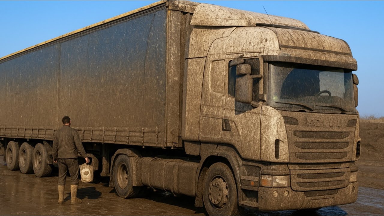 “Tarped Hauler in TOTAL MUD Mode – Epic Wash Time