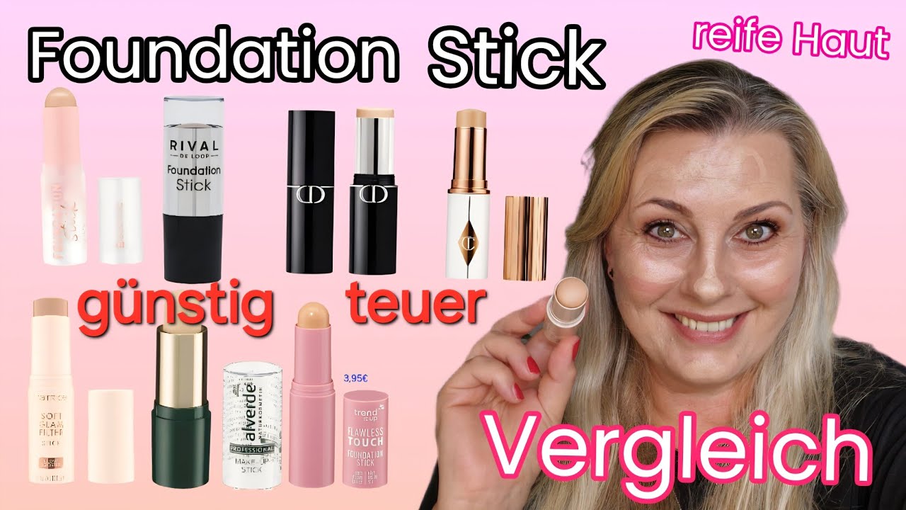 Teuer VS Günstig | Foundation Stick Vergleich für reife Haut | Falten | Deckkraft | Haltbarkeit