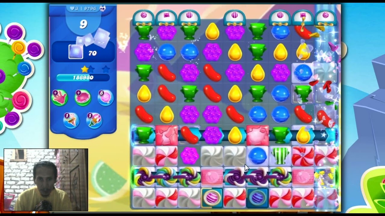 Candy Crush Saga Level 9796 - 3 Stars, 28 Moves Completed, No Boosters