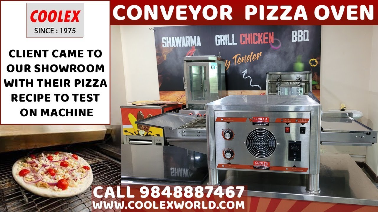 PIZZA CONVEYOR OVEN CUSTOMER TESTED WITH HIS  INGREDIENTS,ALREADY HE PURCHASED OUR STONE PIZZA OVEN
