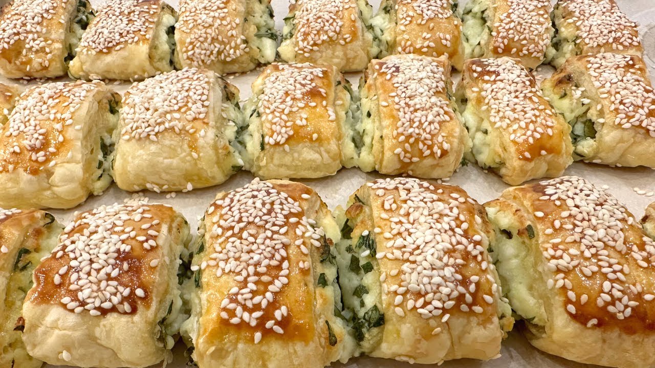 Easy 3 Cheese Bourekas with Spinach-Puff Pastry