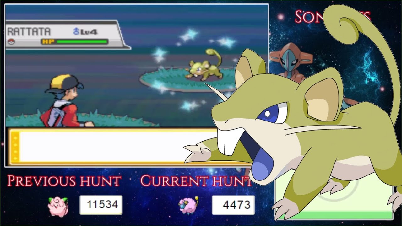 [LIVE] Shiny Rattata after 4,473 REs in Heart Gold