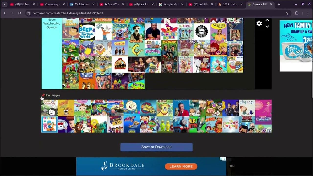 My Tier Maker List: PBS KIDS (Remake)