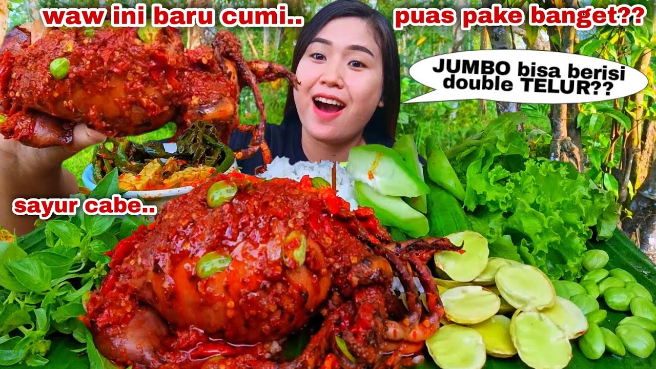 Auto klenger⁉️ MAKAN CUMI BUNTING BALADO PETE LALAPAN JENGKOL MENTAH CAMPUR PETE GAMBAS LABU SIAM