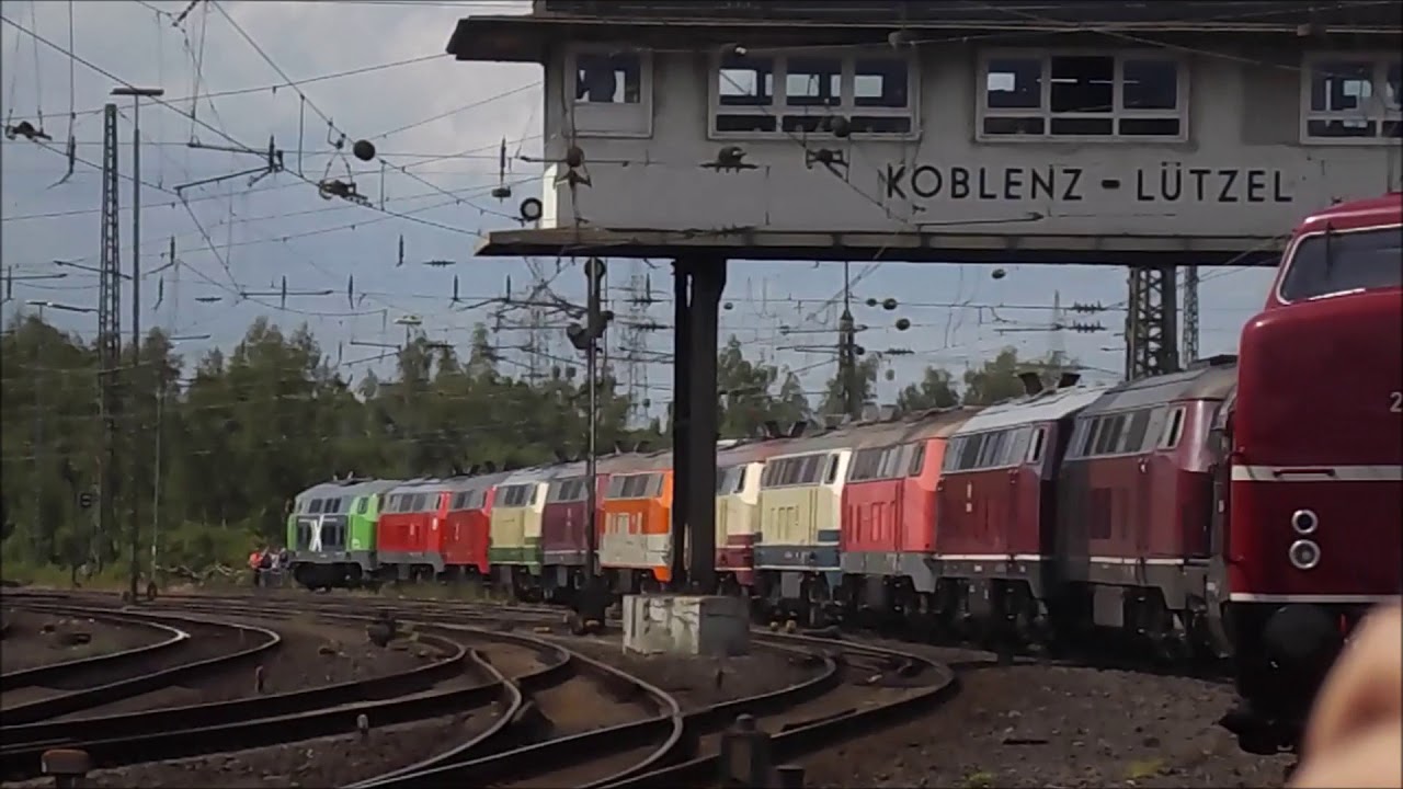 Lokzug zum Abschluss der Parade 2018 beim Sommerfest des DB Museums Koblenz-Lützel