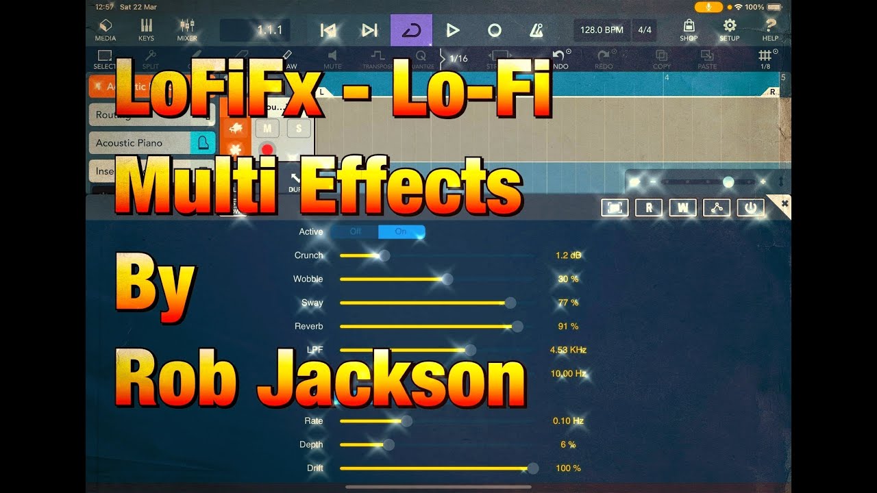 LoFiFx - Lo-Fi AUv3 Multi Effects by Rob Jackson - Walkthrough in Cubasis 3 for the iPad