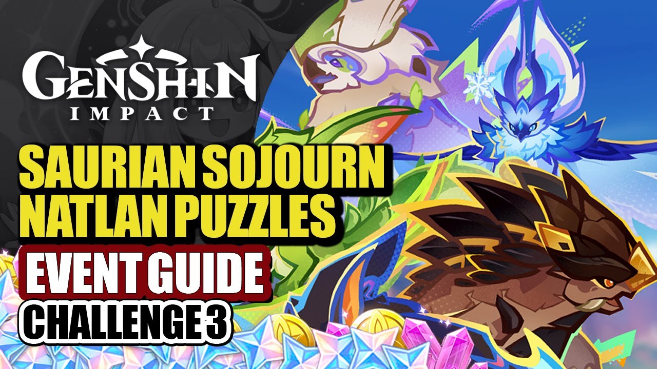 Saurian Sojourn Event Guide Day 3 | Swinging Across Narrow Passes Yumkasaurus | Genshin Impact 6.1