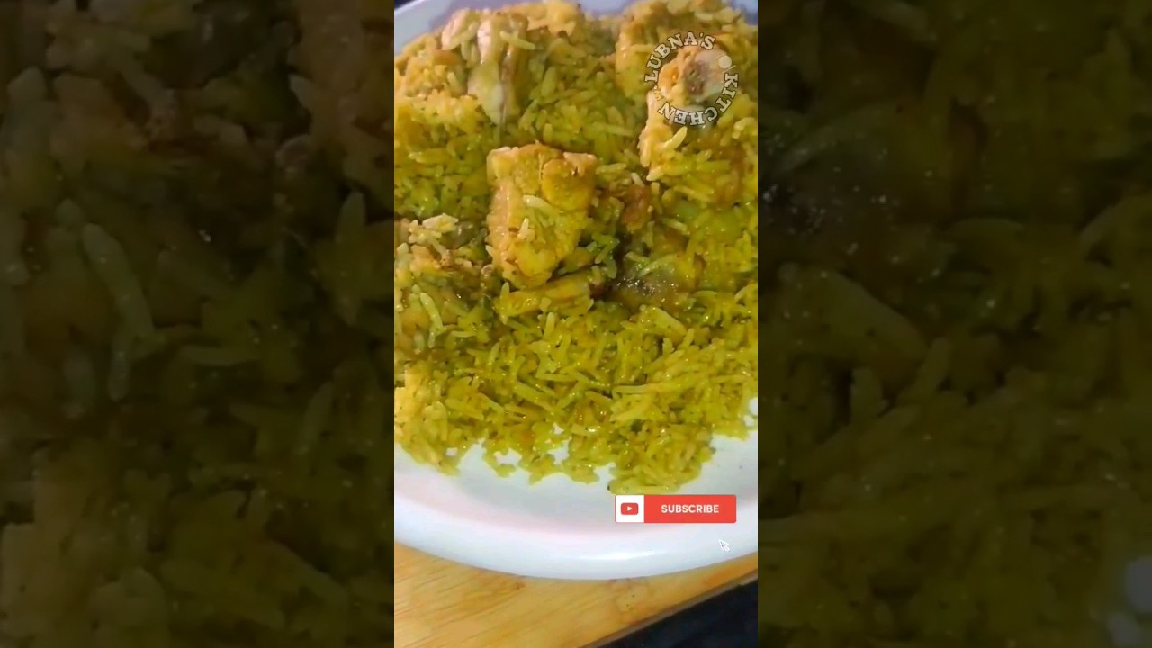 Easiest Way to Make Green Chicken Pulao Recipe #Greenchicken #biryani #shorts