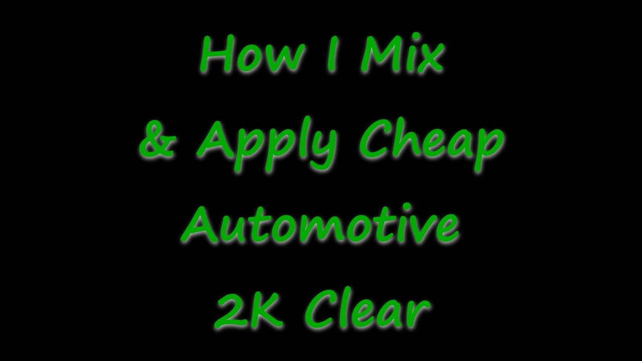 How I Mix & Apply Automotive 2K Clear On A Model Car