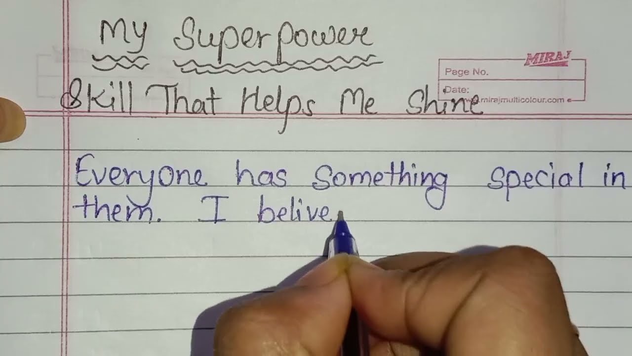 My Superpower: Skill That Helps Me Shine Essay |  CBSE Expressions Series 2025-26