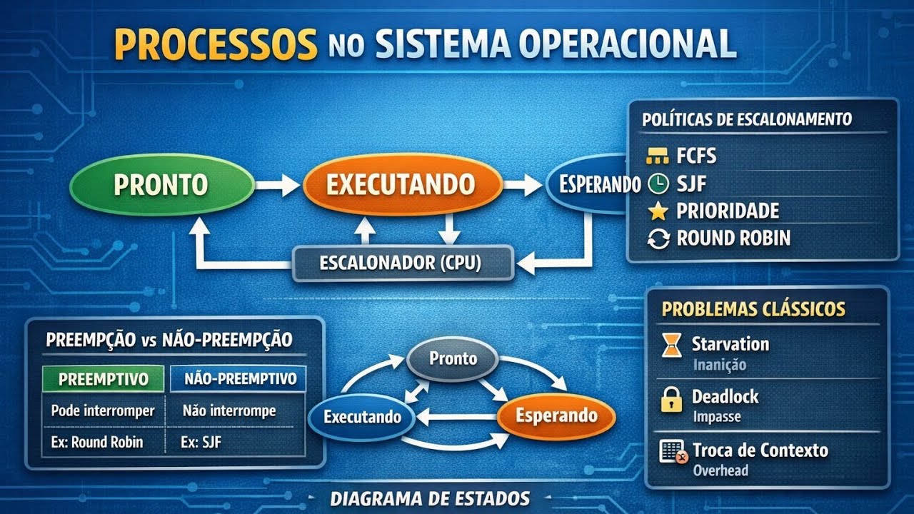 Políticas de escalonamento e problemas clássicos (IA+QUESTÕES)