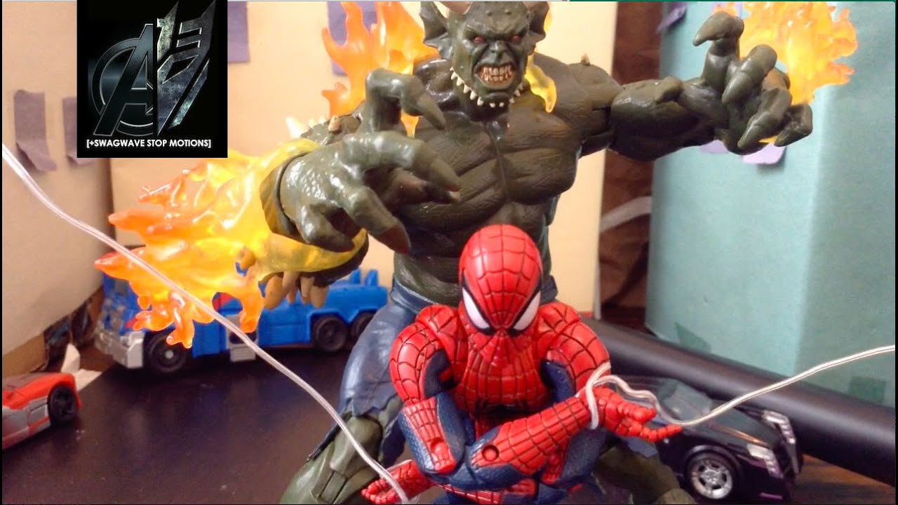 Spiderman Stop Motion- Spiderman vs [Ultimate] Green Goblin