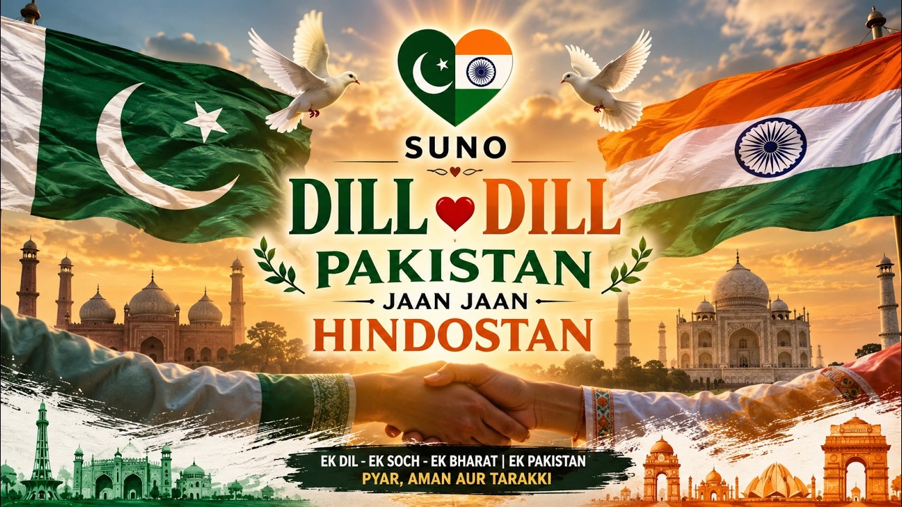 Dil Dil Pakistan ❤️Jaan Jaan Hindustan | Peace Anthem 2026 Pakistan India Friendship Song Unity Love