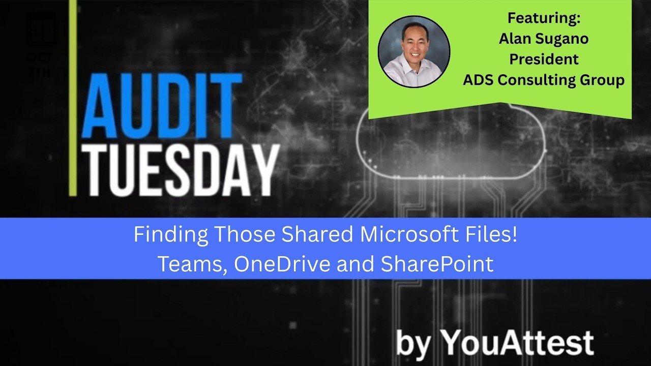 #AuditTuesday GRC Podcast:  Finding (and Auditing) Those Microsoft Share Files w/ Alan Sugano