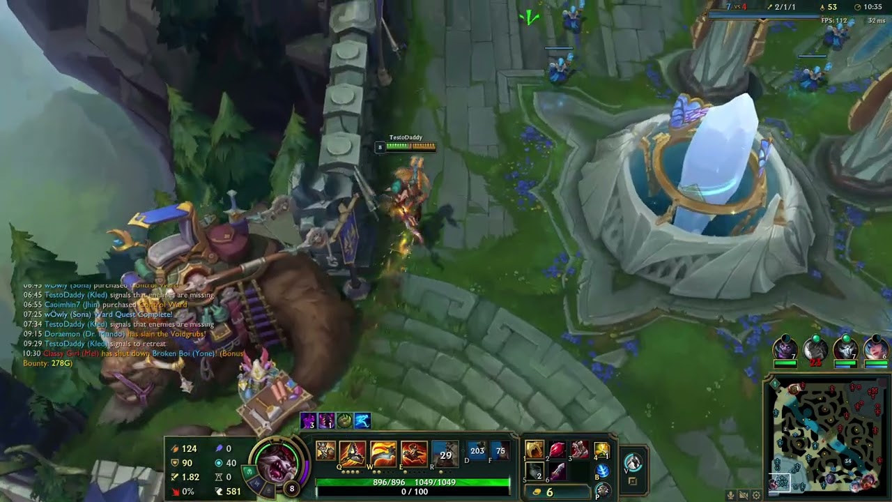 kled ( game 1 ) DAMN THIS CHAMP IS OP IDK WHAT I DID BUT I WON