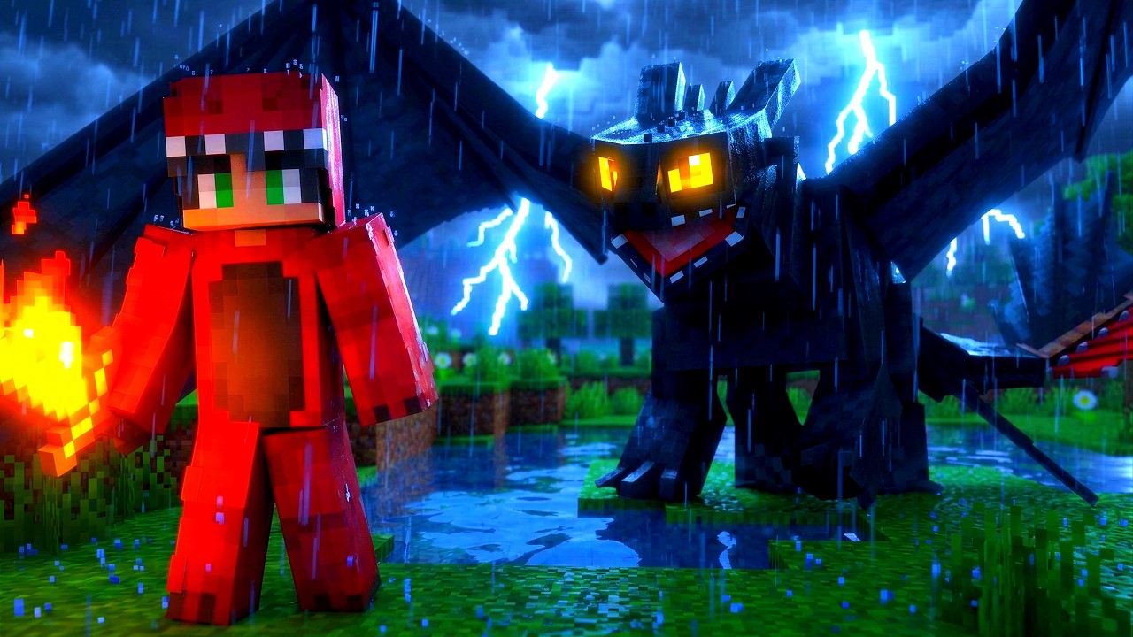 100 DNI oswajania ZAB&Oacute;JCZYCH SMOK&Oacute;W w MINECRAFT HARDCORE