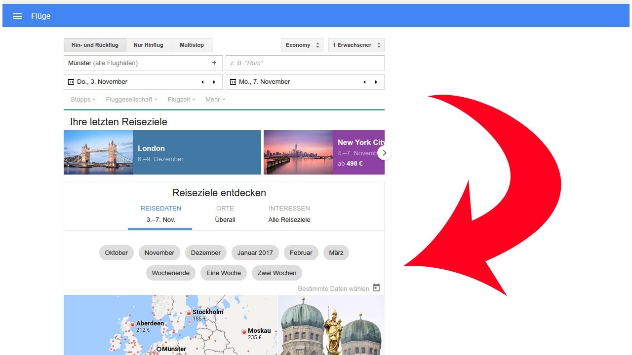 Billigfl&uuml;ge finden - buchen mit Google Flights [ANLEITUNG] | Pommes M&auml;n